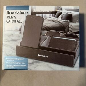 Brookstone Men's Black Organizer with Smartphone Deck